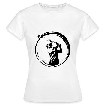 Golfer Silhouette - Frauen T-Shirt - Weiß - Vorne - AI Model Female 172 dark (172cm)
