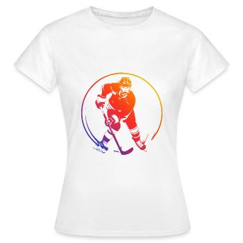 Hockey Spielerin Bunt - Frauen T-Shirt - Weiß - Vorne - AI Model Female 172 dark (172cm)