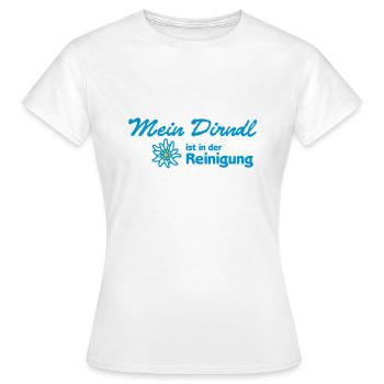 "Mein Dirndl ist in der Reinigung" | - Frauen T-Shirt - Weiß - Vorne - AI Model Female 172 dark (172cm)