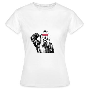 Love Me - love me - woman - girl - graffiti - Women's T-Shirt - white - Front - AI Model Female 172 dark (172cm)