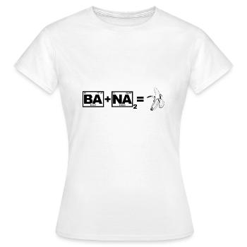 Banana (Ba + Na2) - Chemistry, Periodic Table - Women's T-Shirt - white - Front - AI Model Female 172 dark (172cm)