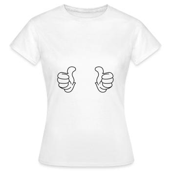 Thumbs - Women's T-Shirt - white - Front - AI Model Female 172 dark (172cm)