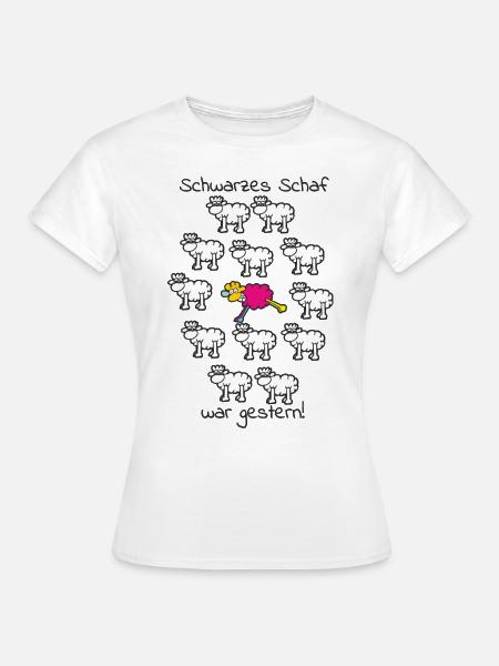 schwarzes Schaf war gestern - Frauen T-Shirt - Weiß