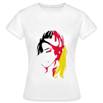 Deutsche Maid - Frauen T-Shirt - Weiß - Vorne - AI Model Female 172 dark (172cm)