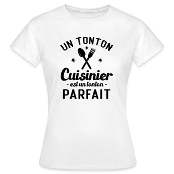 Un tonton cuisinier est un tonton parfait - T-shirt Femme - blanc - Devant - AI Model Female 172 dark (172cm)