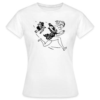 neanderthal cave man caveman steinzeit6 - Women's T-Shirt - white - Front - AI Model Female 172 dark (172cm)
