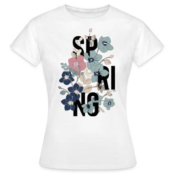 Spring flowers - Frauen T-Shirt - Weiß - Vorne - AI Model Female 172 dark (172cm)