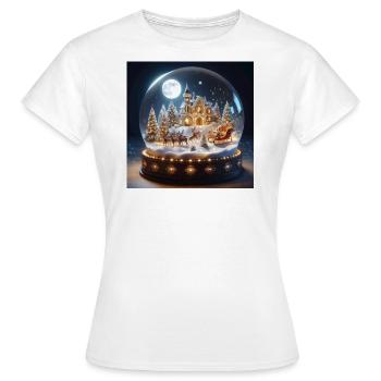 Arbre de Noël de Noël Messe de minuit Père Noël cadeaux - T-shirt Femme - blanc - Devant - AI Model Female 172 dark (172cm)