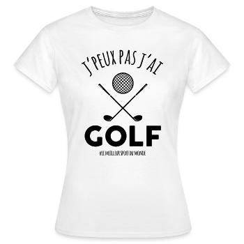 j'peux pas j'ai golf - T-shirt Femme - blanc - Devant - AI Model Female 172 dark (172cm)
