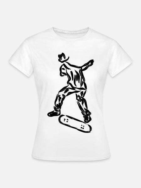 Skater - Frauen T-Shirt - Weiß