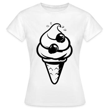 Eistüte - Frauen T-Shirt - Weiß - Vorne - AI Model Female 172 dark (172cm)