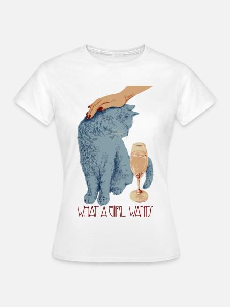 WAS EIN MÄDCHEN WILL - Frauen T-Shirt - Weiß