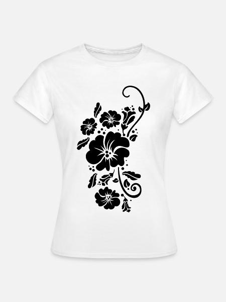 floral flower blumen sommer - Frauen T-Shirt - Weiß