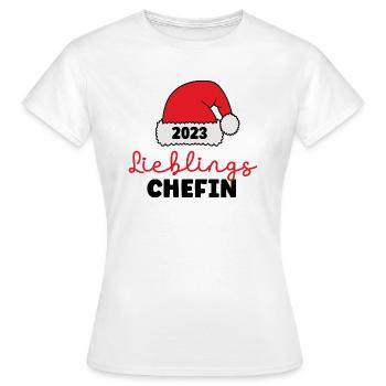 Lieblingschefin Weihnachten 2023 Beste Chefin XMAS - Frauen T-Shirt - Weiß - Vorne - AI Model Female 172 dark (172cm)