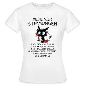 Mes quatre humeurs - T-shirt Femme - blanc - Devant - AI Model Female 172 dark (172cm)