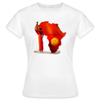 Africa - Women's T-Shirt - white - Front - AI Model Female 172 dark (172cm)