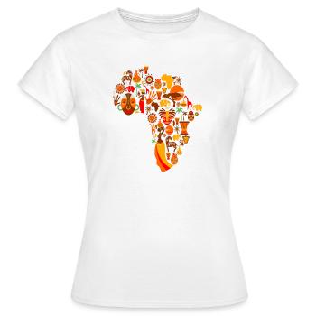 Afrique - T-shirt Femme - blanc - Devant - AI Model Female 172 dark (172cm)