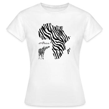 Afrique - T-shirt Femme - blanc - Devant - AI Model Female 172 dark (172cm)
