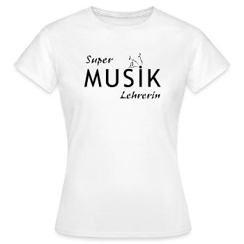 Super Musik Lehrerin - Frauen T-Shirt - Weiß - Vorne - AI Model Female 172 dark (172cm)
