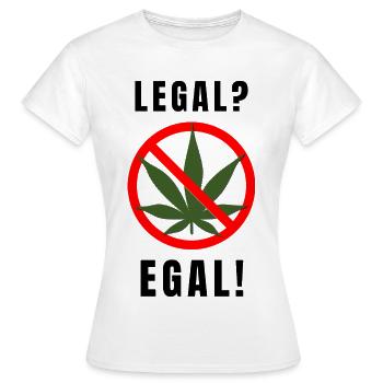 Legal? Egal! Keine Drogen - Frauen T-Shirt - Weiß - Vorne - AI Model Female 172 dark (172cm)