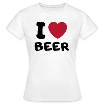 J’adore la bière - T-shirt Femme - blanc - Devant - AI Model Female 172 dark (172cm)