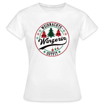 Winzerin Weihnachten Winzer Weingut Weinanbau - Frauen T-Shirt - Weiß - Vorne - AI Model Female 172 dark (172cm)