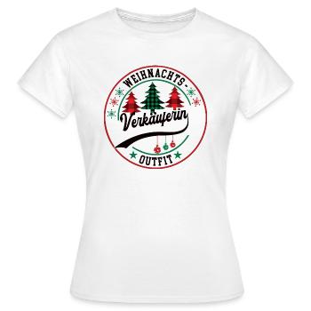 Verkäuferin Weihnachten Kollegin Verkauf Verkäufer - Frauen T-Shirt - Weiß - Vorne - AI Model Female 172 dark (172cm)