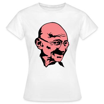 mahatma gandhi leader politique visage - T-shirt Femme - blanc - Devant - AI Model Female 172 dark (172cm)