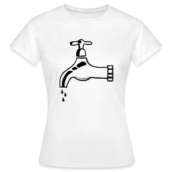 Plombiers Robinet - T-shirt Femme - blanc - Devant - AI Model Female 172 dark (172cm)