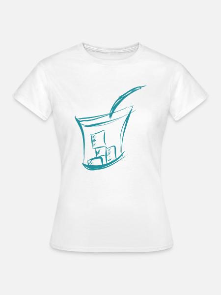 Drink Eiswuerfel Sommer - Frauen T-Shirt - Weiß
