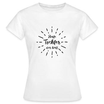 Beste Tochter der Welt - Frauen T-Shirt - Weiß - Vorne - AI Model Female 172 dark (172cm)