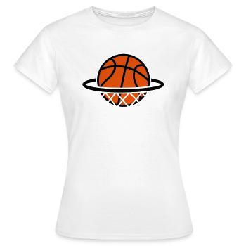 Basketball Basket - Women's T-Shirt - white - Front - AI Model Female 172 dark (172cm)