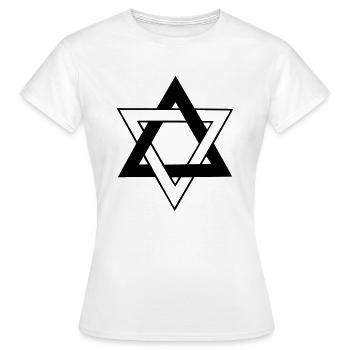 Jewish star David seal of Solomon jewish symbol - Women's T-Shirt - white - Front - AI Model Female 172 dark (172cm)