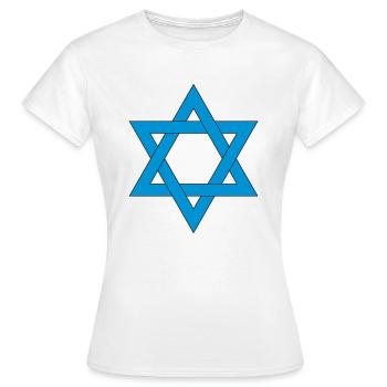 Étoile de David - T-shirt Femme - blanc - Devant - AI Model Female 172 dark (172cm)