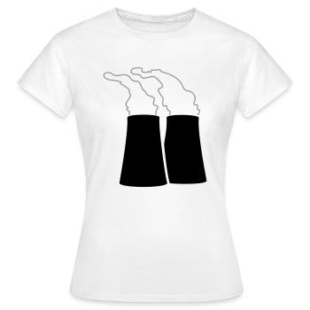 Steaming atomic reactors (2c) - Women's T-Shirt - white - Front - AI Model Female 172 dark (172cm)