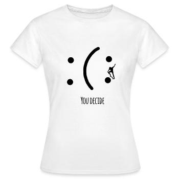skateboard vous décidez - T-shirt Femme - blanc - Devant - AI Model Female 172 dark (172cm)