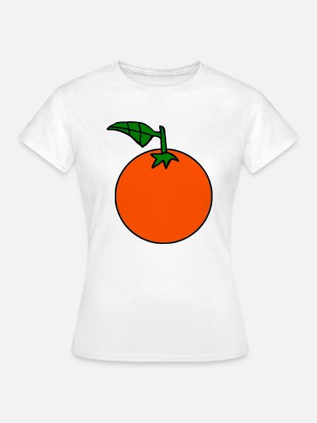 Orange - Frauen T-Shirt - Weiß