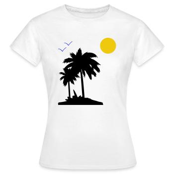 Palmiers - T-shirt Femme - blanc - Devant - AI Model Female 172 dark (172cm)