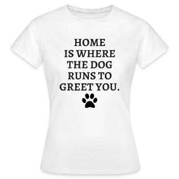 Chien Homme Chien Amour Chien Patte Chien - T-shirt Femme - blanc - Devant - AI Model Female 172 dark (172cm)