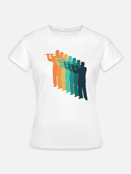 Retro Flöte - Frauen T-Shirt - Weiß