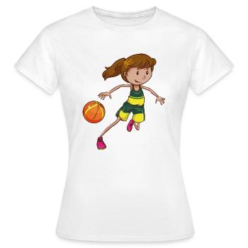 Ballsport - Frauen T-Shirt - Weiß - Vorne - AI Model Female 172 dark (172cm)