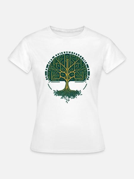 Wikingerbaum des Lebens - Frauen T-Shirt - Weiß