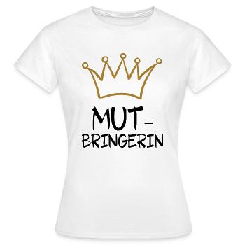 MUT - Frauen T-Shirt - Weiß - Vorne - AI Model Female 172 dark (172cm)