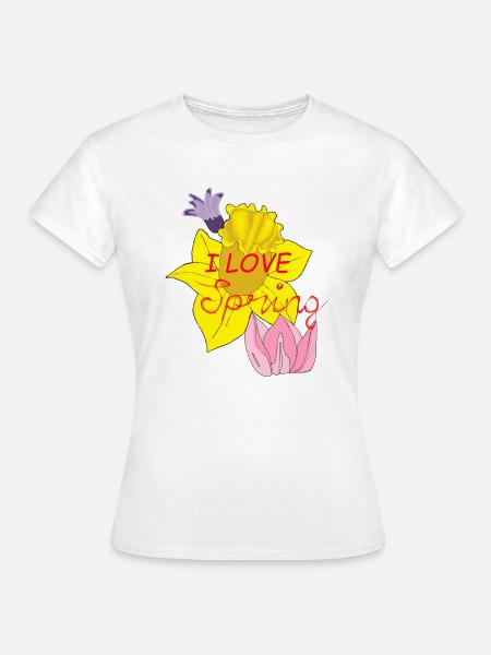 I love spring - Frauen T-Shirt - Weiß