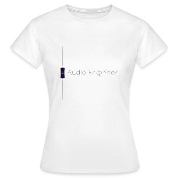 Audio Engineer Fader Lila - Frauen T-Shirt - Weiß - Vorne - AI Model Female 172 dark (172cm)