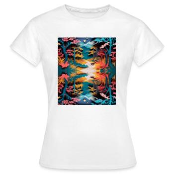 Papier découpé - T-shirt Femme - blanc - Devant - AI Model Female 172 dark (172cm)
