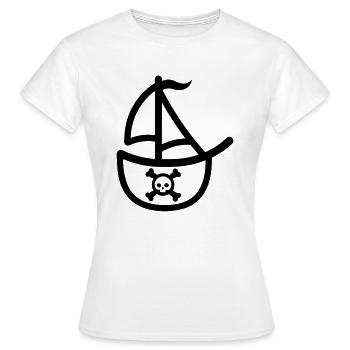 Bateau pirate - T-shirt Femme - blanc - Devant - AI Model Female 172 dark (172cm)