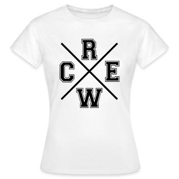 Équipage - T-shirt Femme - blanc - Devant - AI Model Female 172 dark (172cm)
