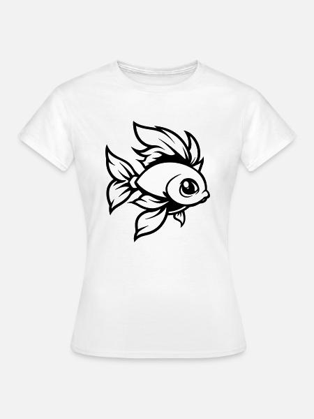 goldfisch fisch comic - Frauen T-Shirt - Weiß