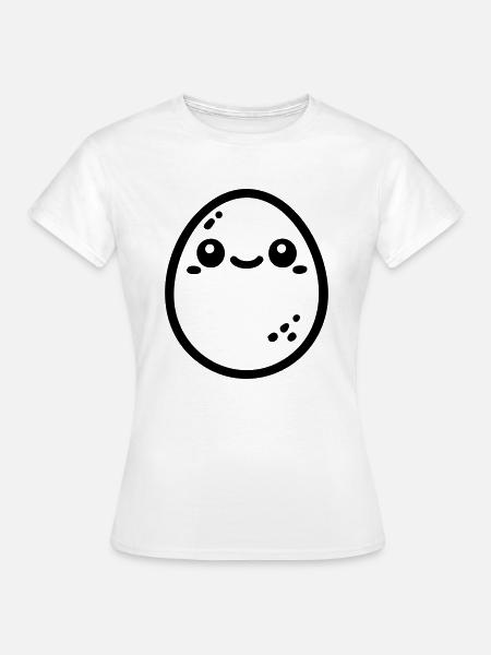 lachendes Ei - Frauen T-Shirt - Weiß